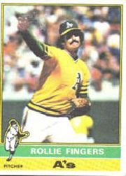 1976 Topps Baseball Cards      405     Rollie Fingers